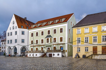 Fototapeta na wymiar Square in Freising, Germany
