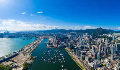  Aerial view of Hong Kong city