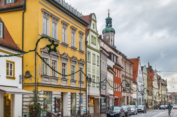 Fototapeta na wymiar Street in Freising, Germany