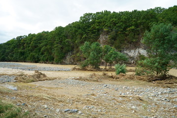 Flood damage caused by typhoon 19 