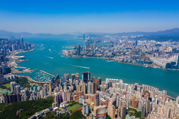 Top view of Hong Kong landmark