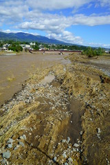 Flood damage caused by typhoon 19 