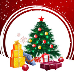 christmas tree and gifts