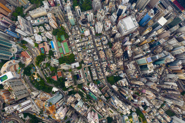  Aerial view of Hong Kong city