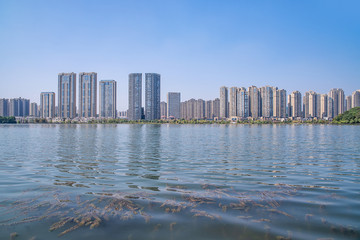 Scenery of Meixi Lake Park, Changsha City, Hunan Province, China