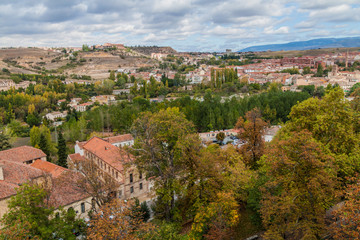 Fototapeta na wymiar View of the landscape around Segovia, Spain
