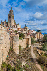 View of the old town in Segovia, Spain