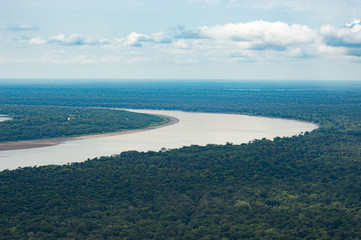 Visão aérea rio amazonas