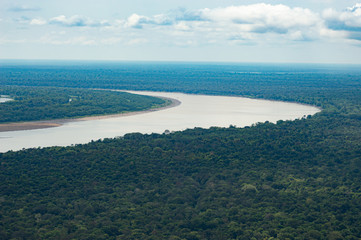 Visão aérea rio amazonas