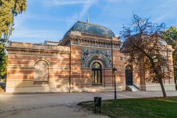 Velazquez Palace in Retiro park in Madrid, Spain