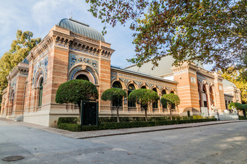 Fototapeta premium Velazquez Palace in Retiro park in Madrid, Spain