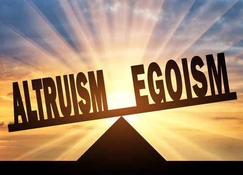 Word altruism is in priority over word egoism on scales