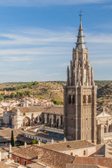 View of the cathedral in Toledo, Spain - obrazy, fototapety, plakaty