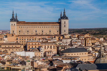 View of Alcazar fortress in Toledo, Spain