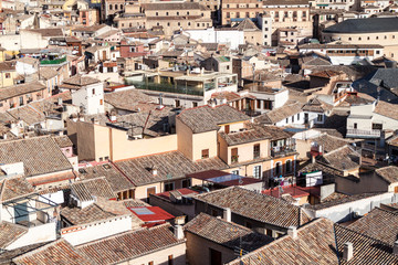 Fototapeta na wymiar Roofs of the old town in Toledo, Spain