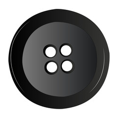 button clothing realistic vector illustration isolated