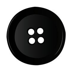 button clothing realistic vector illustration isolated