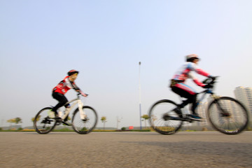 cycling race site on the road, China
