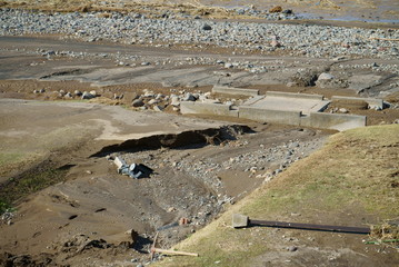 Flood damage caused by typhoon 19 