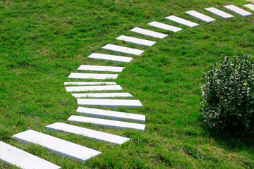 stone path in a park