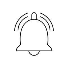 Ringing bell, alarm icon. Icon isolated on white background for website design, mobile application, logo, ui. Vector illustration. Eps10.
