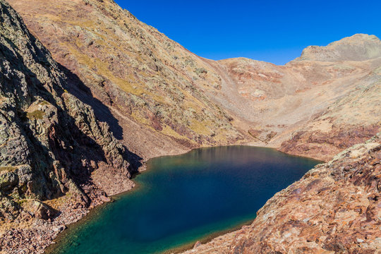 Estany Negre (Black Lake) in Parc Natural Comunal de les Valls del Comapedrosa national park in Andorra