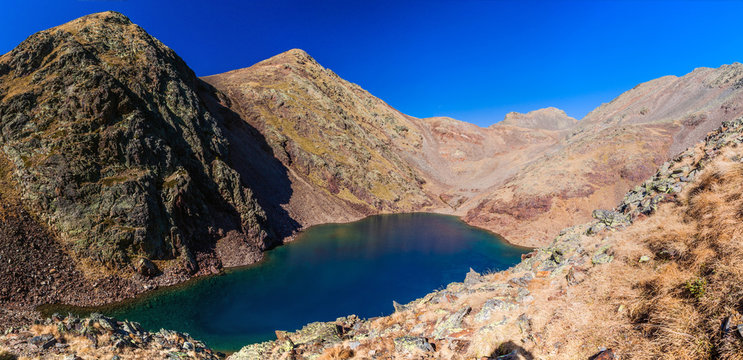 Estany Negre (Black Lake) in Parc Natural Comunal de les Valls del Comapedrosa national park in Andorra