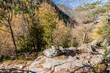 Hiking trail in Madriu-Perafita-Claror Valley, Andorra