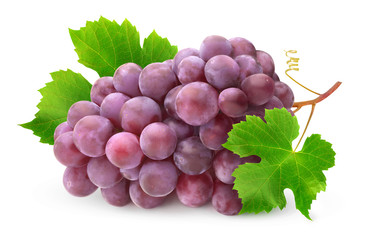 Isolated bunch of red grapes