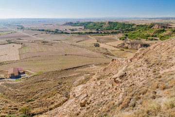 Fototapeta premium Landscape around Bolea village, Aragon province, Spain