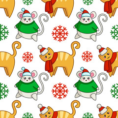 vector kawaii Christmas collection