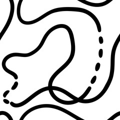 Abstract black and white seamless pattern