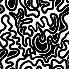 Abstract black and white seamless pattern
