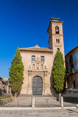 Fototapeta na wymiar San Gil and Santa Ana church in Granada, Spain