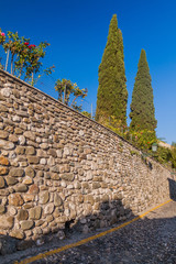Stone wall in Granada, Spain