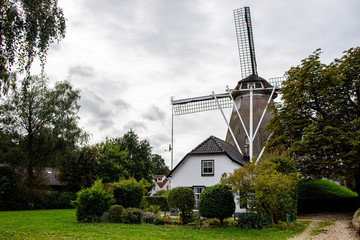 Obraz premium De Keetmolen is a windmill in Ede, Netherlands, one of city historical places
