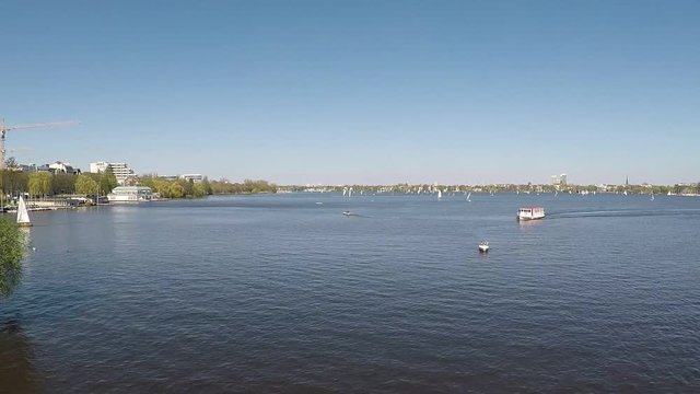Zeitraffer an der Au&szlig;enalster