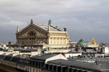  paris, france, Palais Garnier roof, panorama, landscape, town, architecture, building, city, landmark, exterior, famous