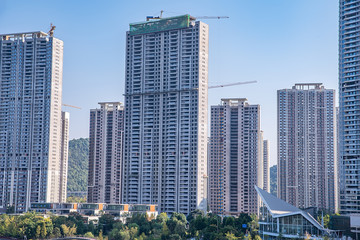 Fototapeta na wymiar Intensive real estate development in China's urban construction