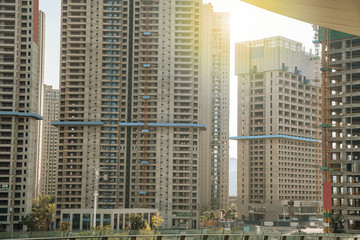 Intensive real estate development in China's urban construction