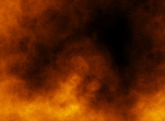The fire in dark use for abstract background.