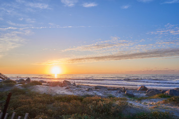 sunrise sunset on the beach