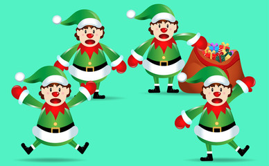 merry christmas.santa claus cute cartoon.for Christmas and Happy New Year background.vector illustration