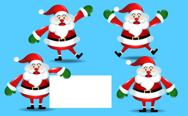 merry christmas.santa claus cute cartoon.for Christmas and Happy New Year background.vector illustration