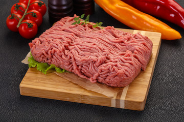 Raw turkey minced meat