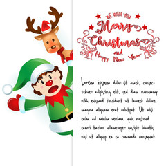 merry christmas.santa claus cute cartoon.for Christmas and Happy New Year background.vector illustration