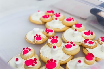 heart shaped cookies on a plate