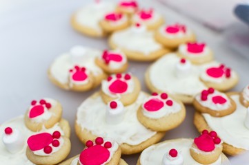 heart shaped cookies on a plate