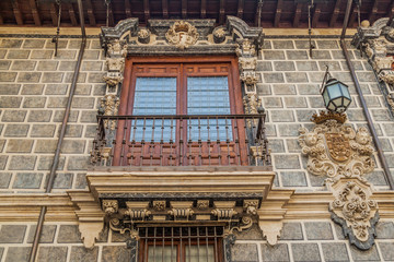 Fototapeta na wymiar Balcony of the Madrasah of Granada (Madraza de Granada), Spain