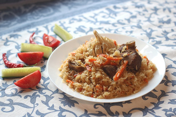 pilaw rise meal food traditional